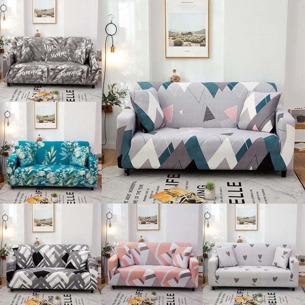 Luxurious Stretchable Slipcover With Geometric Design For 1-4 Seater Sofas Perfect Fit