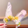 Tassel Mid-Autumn Festival Headband Flower Rabbit Ear Hair Ornament Cute Rabbit Hair Band  Ladies