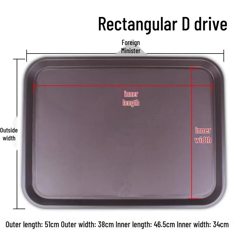 Bodehui Plastic Rectangular Non-slip Tray