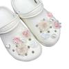 Pink, Pearl Flower Shoe Buckle, Hand Woven, Diy, Detachable Shoe Flowers, Perforated Shoe Accessories, Beautiful and Fashionable Pearls