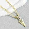 1pc Punk Style Arrow Shaped Pendant Necklace, Birthday Gift For Boyfriend, Suitable For Daily Wear