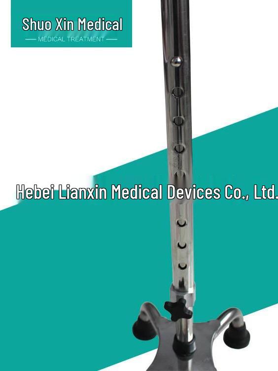 Adjustable Quad Cane Crutches - Aluminum Alloy, Multiple Styles for Elderly