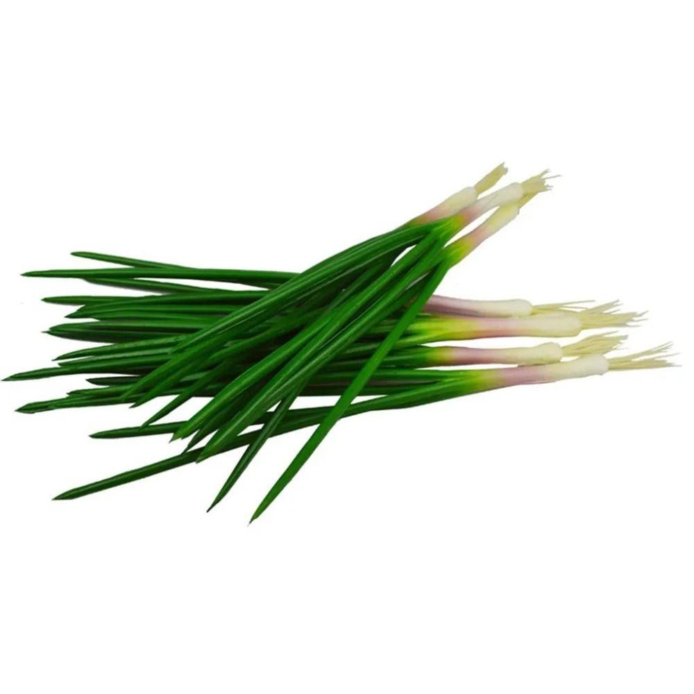 Realistic Simulation Vegetable PU Imitation Scallions Model Artificial Green Onion  Photography