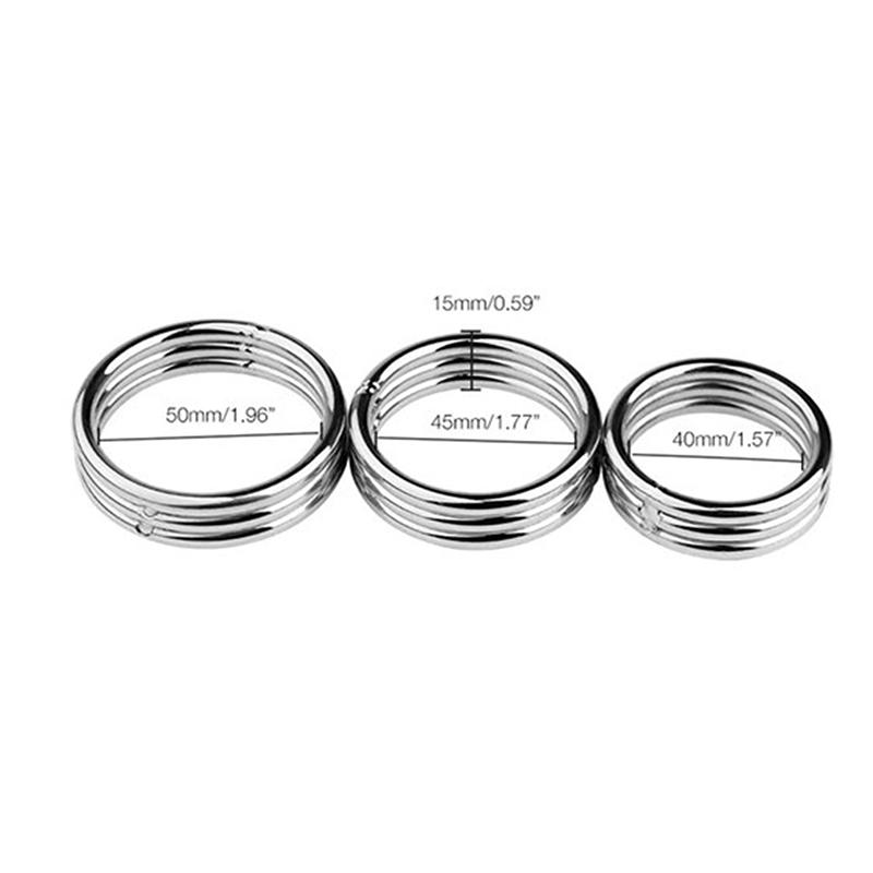 Stainless Steel Male Penis Training Ring Adult Sex Toy Sperm Locking Scrotal Restraint Ejaculation Delay for Male Sexual Health