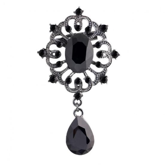 Innlagt med super glitrende rhinestone krystallbrosje Tender bladbrosje
