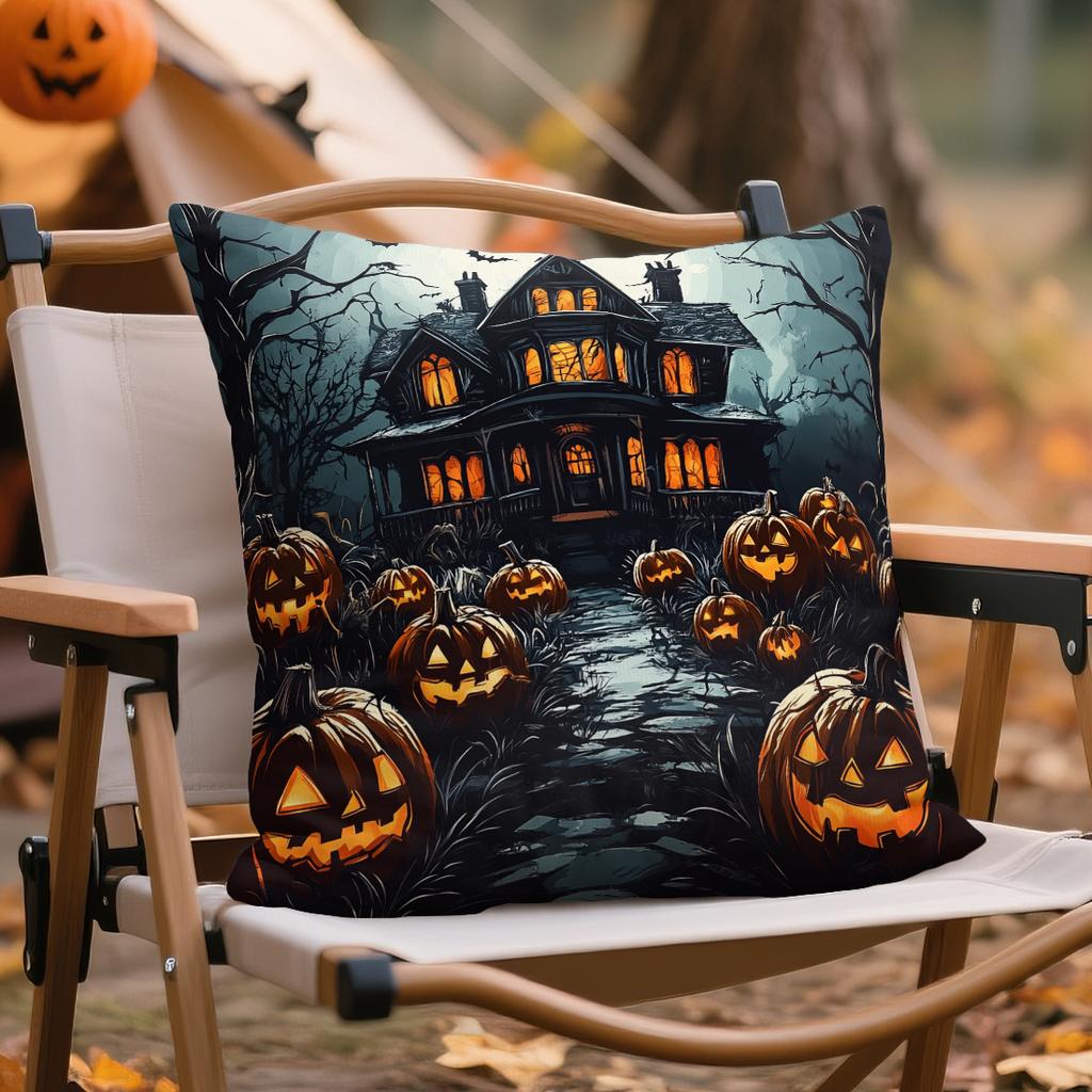 Halloween Theme Pillowcase Bedroom Sofa Cushion Cover 100% Polyester Living Room Cushion Pillowcase Home Decor