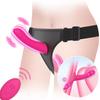 Strap On Double-Headed Vibrator Dildo Adjustable with 10 Vibration Modes Wearable Harness Sex Toy for Female Couple for Lesbians