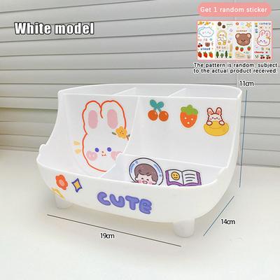 Kawaii Schreibtisch Stifthalter Großes Fassungsvermögen Niedliche Aufbewahrungsbox für Schreibwaren Kreativer Cartoon Bleistifthalter Ins Schreibtisch Organizer für Mädchen