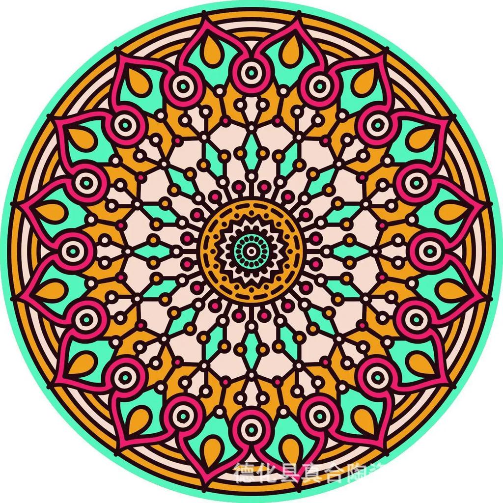 Mandala Flower Cup Coaster Round Ceramic Placemats Non-slip Tablemat Insulated Coasters Kitchen Decoration Tableware Home Decor