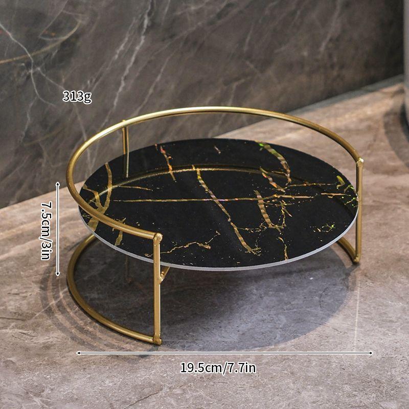 UV Plate Iron Frame Storage Rack Decoration Dressing Table Women's Skincare Cosmetics Holder Bathroom Makeup Toiletries Stand