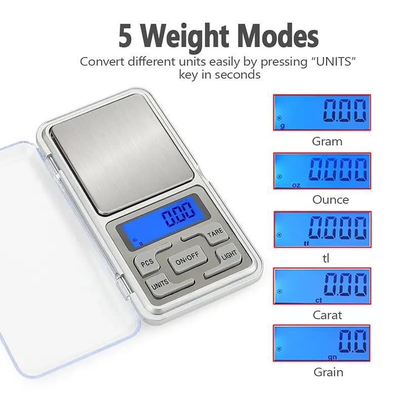 New Mini Scale 500g/300g/200g/100g X 0.01g /0.1g Accuracy Electronic Digital Precision Jewelry Scales Pocket Scale Balance