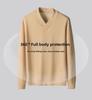 Men's V-neck Self-heating Long Sleeve German Velvet Shirt - Warm, Solid Color Autumn/Winter 2021