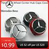 Car Sticker 4PCS 75mm Car Wheel Center Hub Caps Cover For Mercedes Benz B/C/E/S Class A Class C200L GLC GLK CLA Accessories