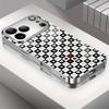Chessboard Playing Card Phone Case High-end Phone Case Electroplated Glass TPU PhoneCase for iPhone 17 16 15 14 13 12pm Pro Plus