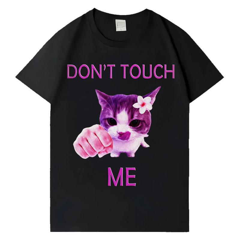 Funny Cat Harajuku Tshirts Unisex Short Sleeve Casual Punk Comfort Unisexs Aesthetic Oversized Clothing Loose Tee Shirt Teenagers