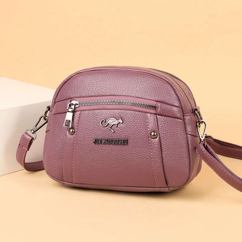 Women New Soft Leather Texture Shoulder Bag Korean Fashion Solid Color Crossbody Bag Minimalist Large Capacity Mini Square Bag