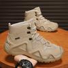 XG NEW Military Boots Men Outdoor High Top Hiking Shoes Men Sports Tactical Boots Wear-Resistant Camping Sneakers Men Size 39-46