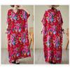 Summer V-neck Cotton Silk Large Size Loose Literary Vacation Style Beach Dresses