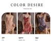 Gorgeous Jacquard Low-Cut Push-Up Backless Nightgown & Robe Set with Pads - Pure Temptation