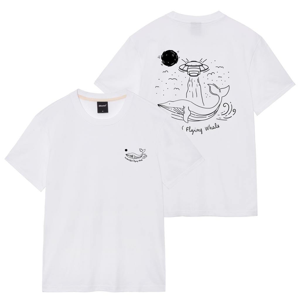 OKSTAR Spaceship Whale Short Sleeve T-Shirt (Type C)