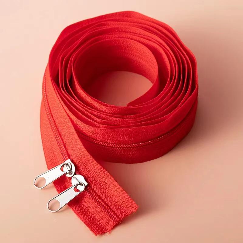 Black & White No. 3 Nylon Zipper with Lock - Waterproof Strip for Pillow, Duvet Cover, Tent, Mattress, Cushion, Bag
