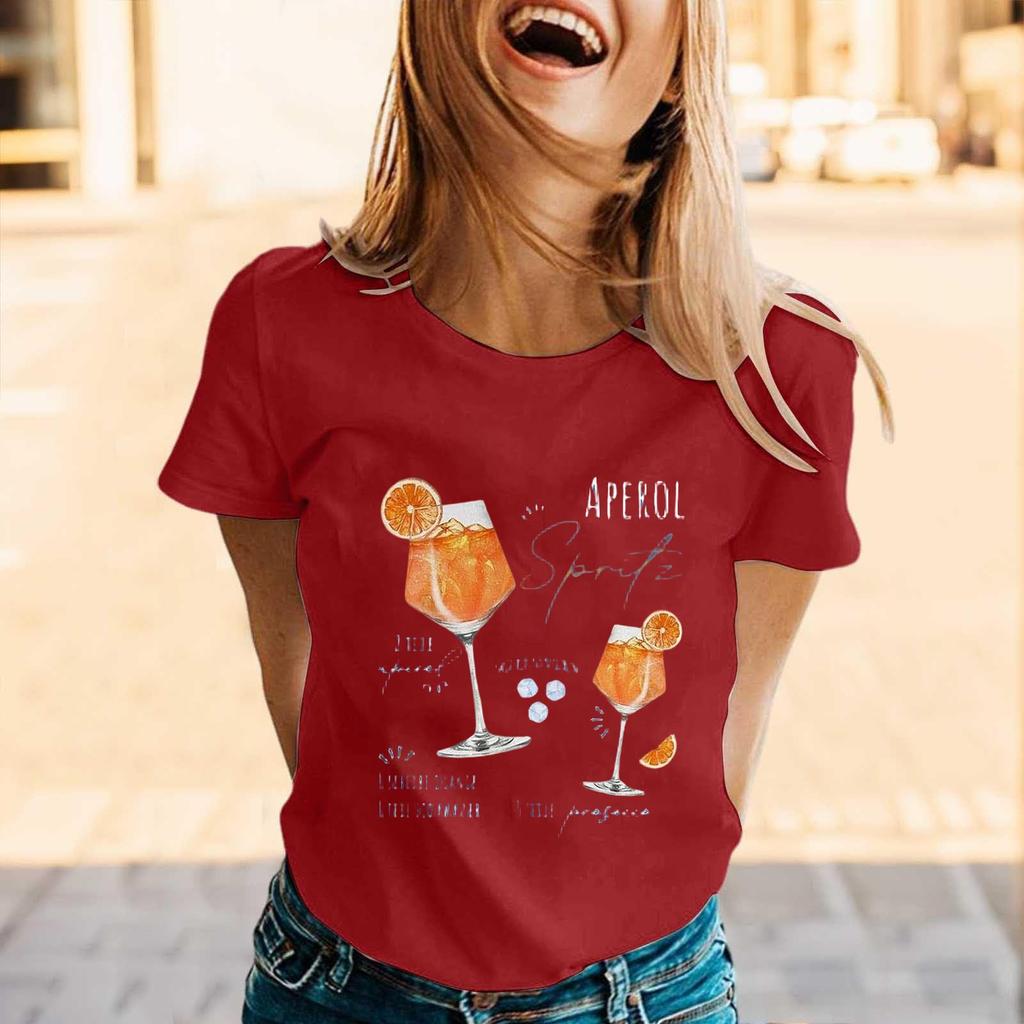 Summer Party Travel Short-sleeved T-shirts and Shirts, Weekend Casual Loose Vacation Shirts
