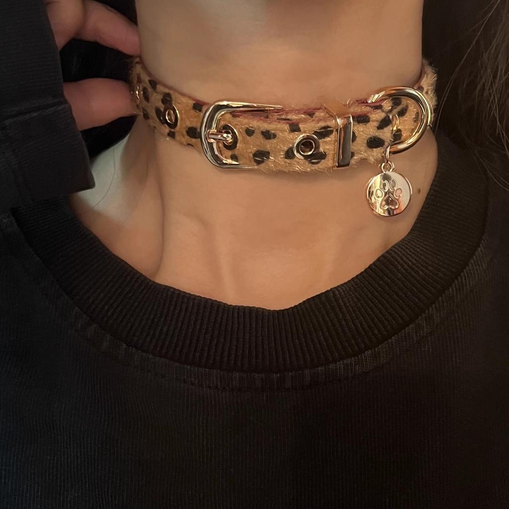 Plüsch Leopard Knochen Halskette Choker Koreanische Kawaii Fashion Star Anhänger Halskette Harajuku Sexy Zubehör Frauen Y2K Schmuck Geschenk