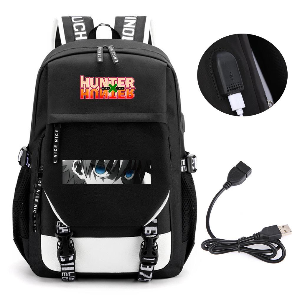 Animation Full-Time Hunter Peripheral Large-Capacity Backpack Backpack, Primary And Secondary School Student Schoolbag, Male And Female Computer Bag