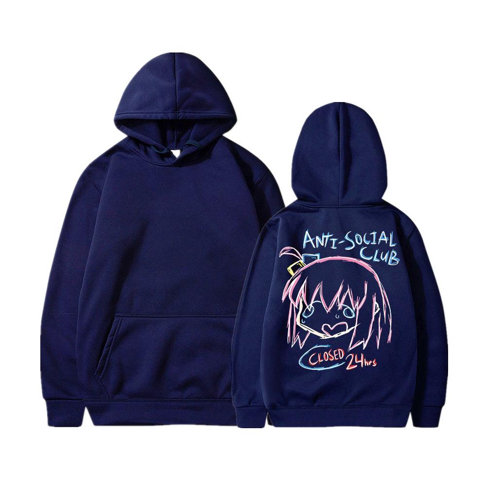 The Rock Printing Gotoh Hitori Hoodies Men Women Casual Personality Long Sleeve Cartoon Hoodies