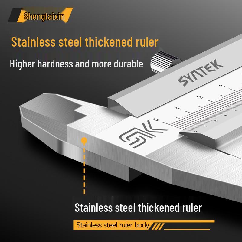 Shengtai Xin High-Precision Vernier Caliper, Stainless Steel, 0-150/200/300mm, for Height & Depth Measurement and Oil Marking