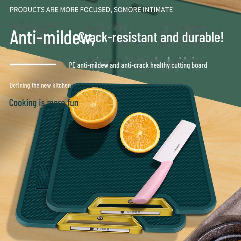 

Разделочная доска из антибактериального пищевого полиэтилена: Устойчив к плесени, удобен для измельчения мяса и овощей Square Cutting Board 38x28 [Plastic Handle]