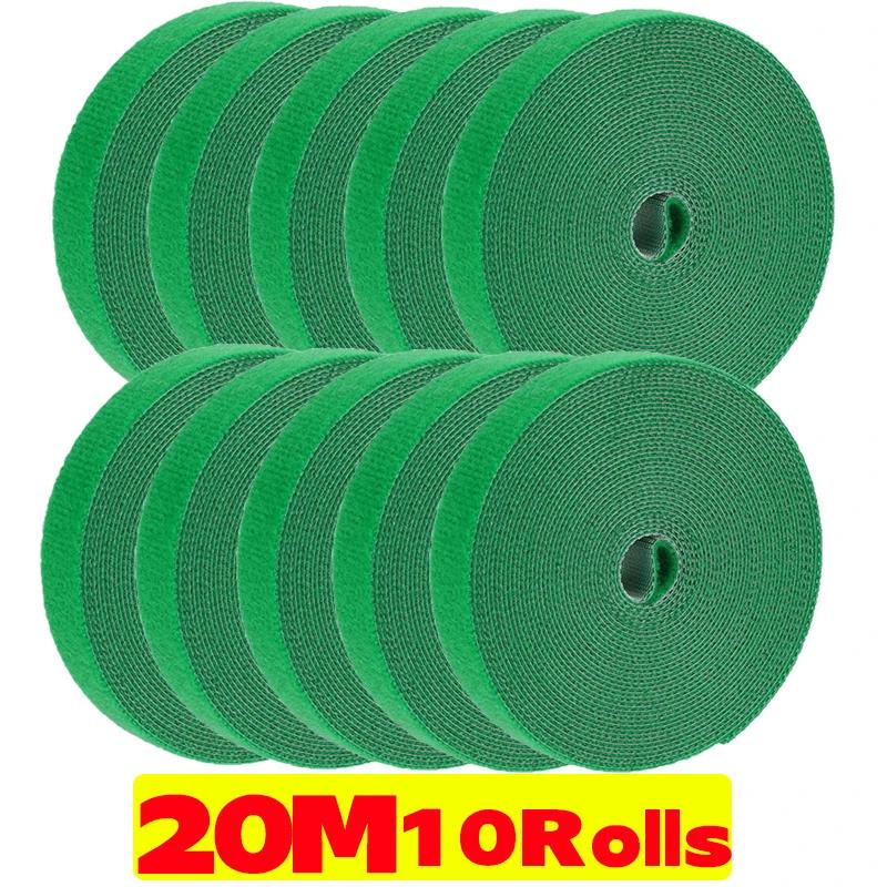 1/10 Rolls Nylon Plant Ties Plant Bandage Adjustable Hook Loop Fastener Tape Plant Flower Wrap Support Ties Garden Accessories