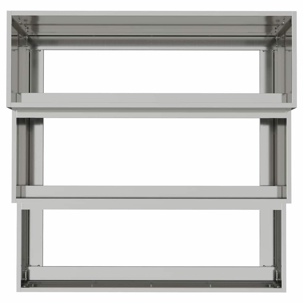 Garden Planter Silver 90 X 90 X 35 Cm Galvanized Steel