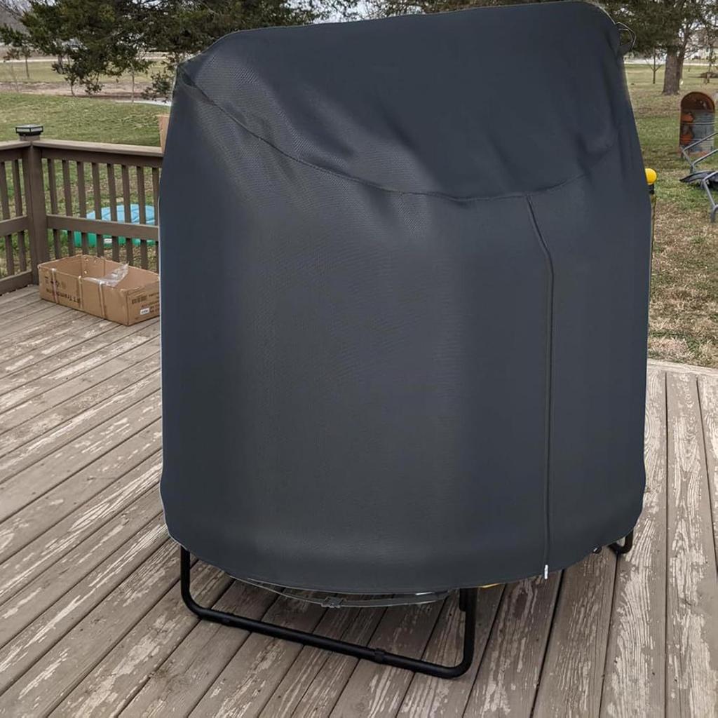 Copertura rotonda per trampolino con fibbia a cordoncino, impermeabile, parasole, copertura per letto da salto da esterno per bambini, protezione per recinzione, pioggia, UV