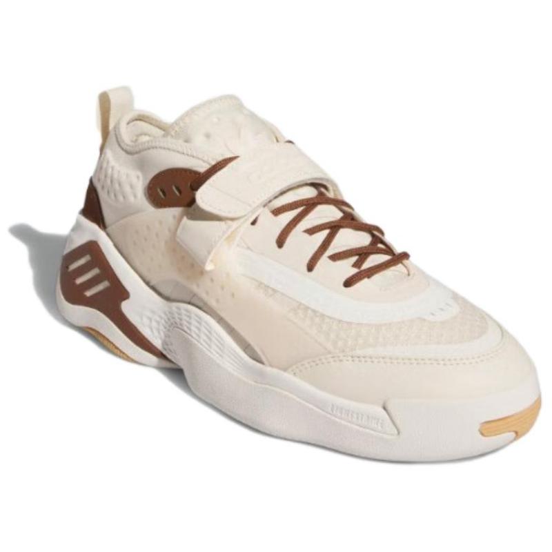 Adidas Originals Streetball Collection III Cushioning, Wear Resistant Low top Casual Shoes Unisex White Brown Sneakers IG6102