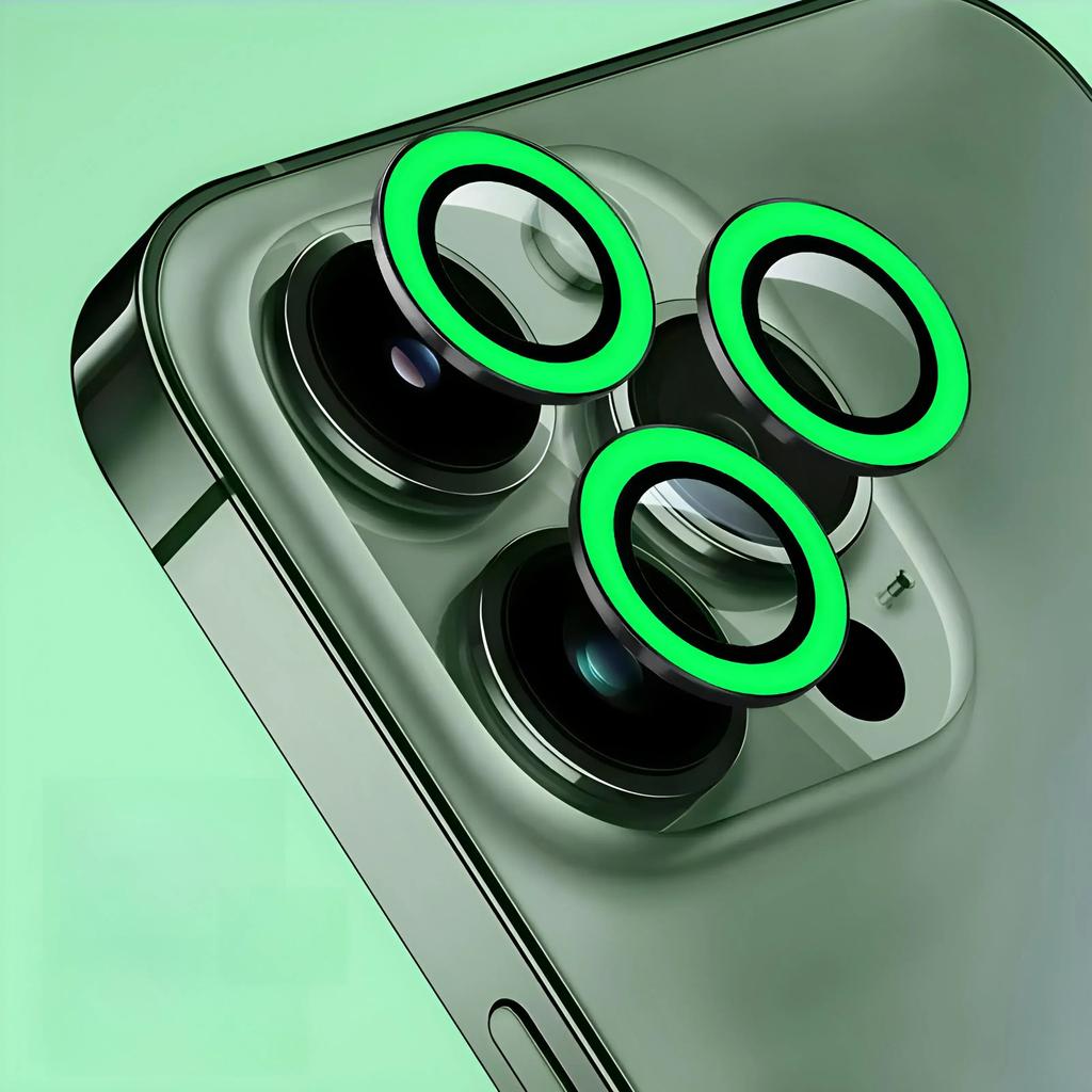 2-3Pcs Luxury Fluorescence Ceramic Camera Protect Cap For IPhone 17Pro Max Air 16 15 14 13 Plus Ring Lens Anti-scratch Glass Cap
