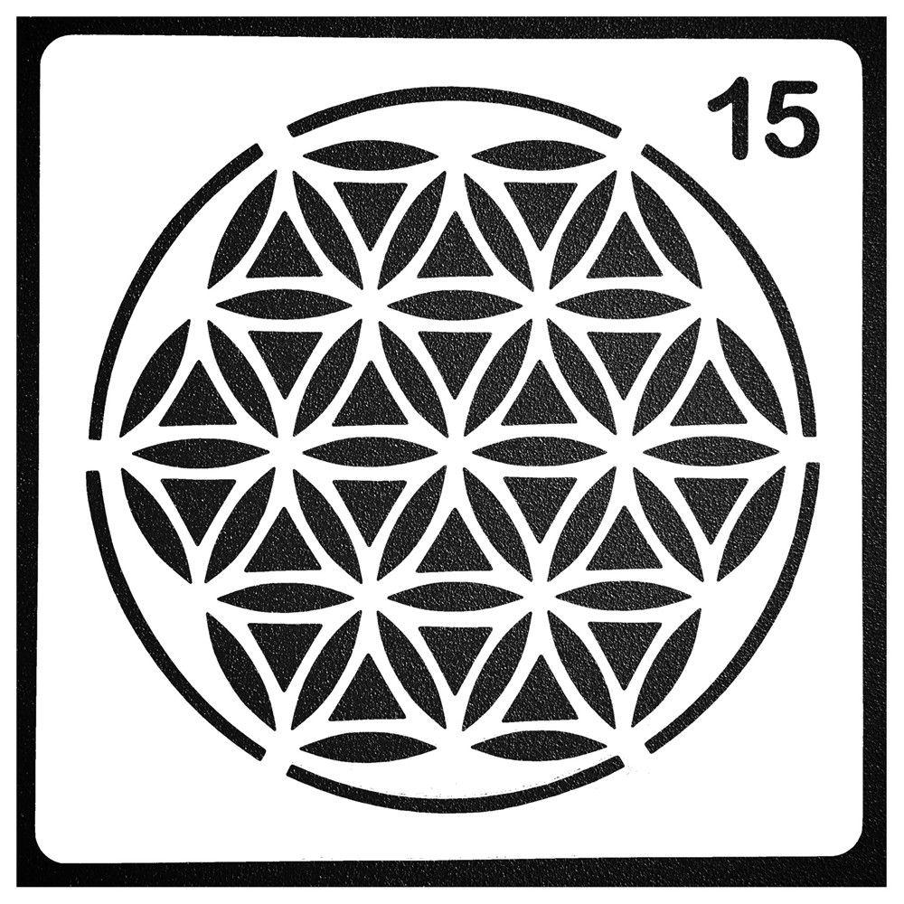 Painting Stencils CLEARANCE 4 Flower Torus Stencil Sacred Geometry