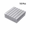 10PCS Self-Adhesive Faux Grille Mirror Wall Sticker Stripe Pattern Waterproof Mirror Wallpaper Square Shining Surface