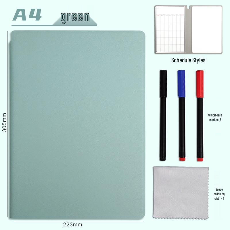 A4 Erasable Whiteboard Notebook: Portable A5 Writing & Memo Board for Learning and Drafting
