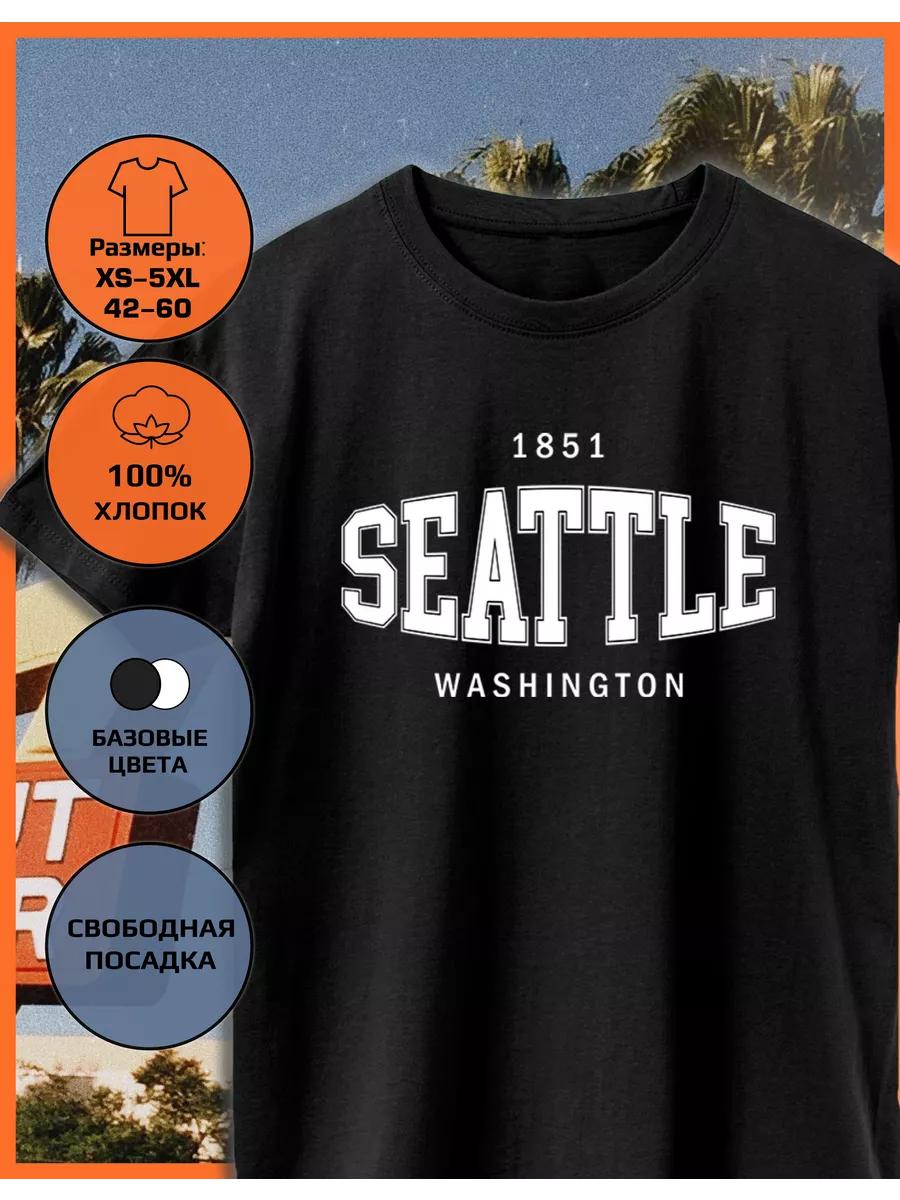 T-shirt with the print of the city of America Seattle 4XL