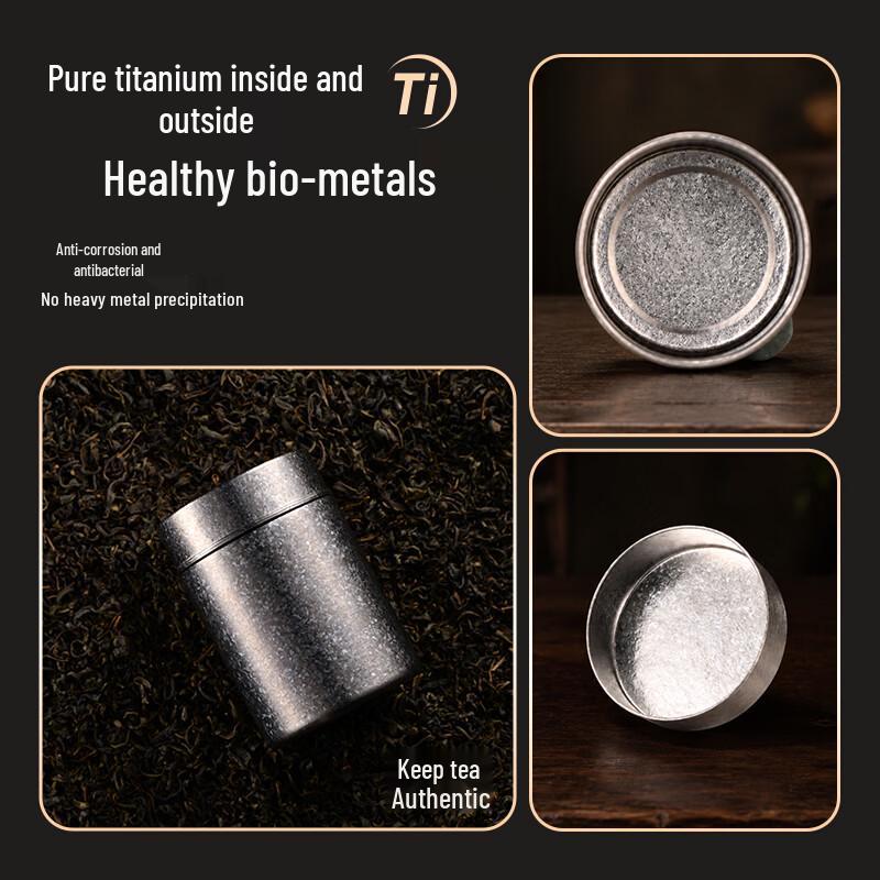CEZE Pure Titanium Portable Tea and Coffee Storage Canister