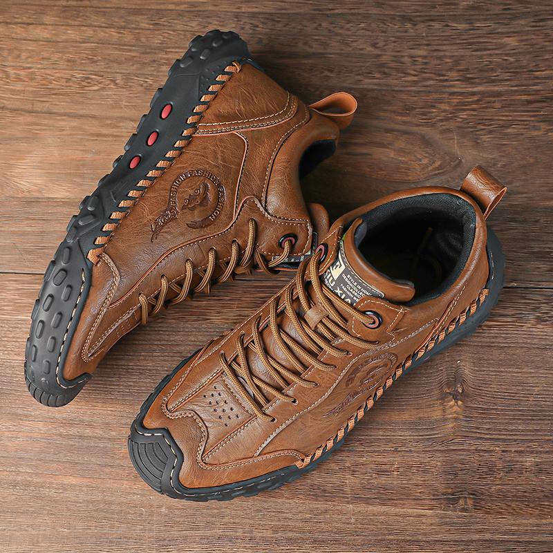 Buty do jazdy samochodem, ręcznie szyte, skórzane, męskie, oryginalne, skórzane, codzienne, skórzane, męskie, botki