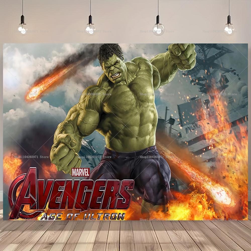 Avengers Hulk Tématická Narozeninová Dekorace Pozadí Klučičí Narozeninová Párty Dárek Fotografické Pozadí Miminkovská Sprcha Banner Studio