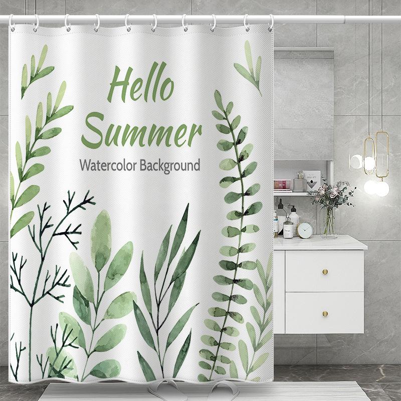 

Занавеска-перегородка для туалета, современное искусство, водонепроницаемая занавеска для душа, устойчивая к плесени, простая занавеска для туалета