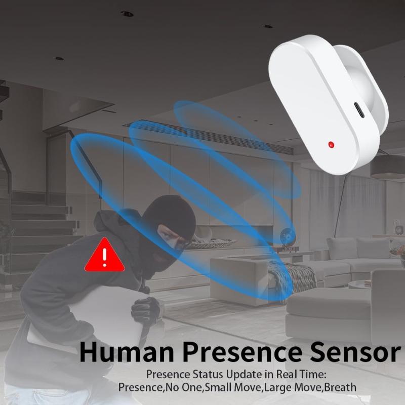 

Home Assistant Human Presence Sensor Tuya Zigbee Millimeter Radar Wave Detection Sensor Requires TUYA HUB Support Zigbee2mqtt ZigBee