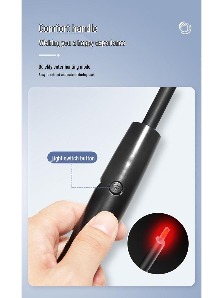 2-Section Telescopic LED Cat Teaser with USB Charging & Long Battery Life