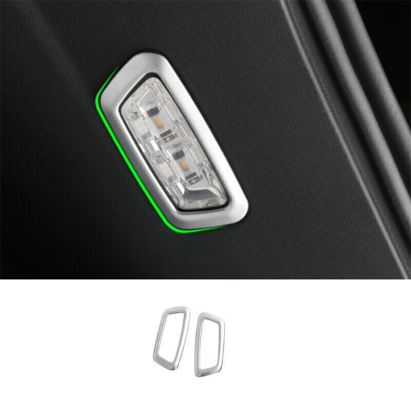 Silver Steel Rear Trunk Reading Light Frame Trim For Mercedes-Benz GLC 2016-2021