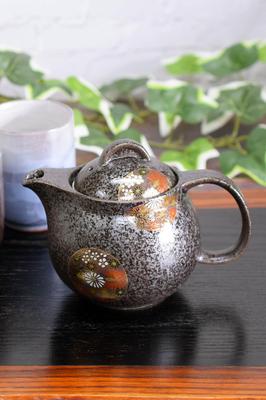 Çaydanlık Şık Sofra Takımı Kutani Ware Pot Kinkazume Pottery Marka Japon Sofra Takımı Japonya'da Üretilmiştir Çay Süzgeci Ağı ile Birlikte Gelir