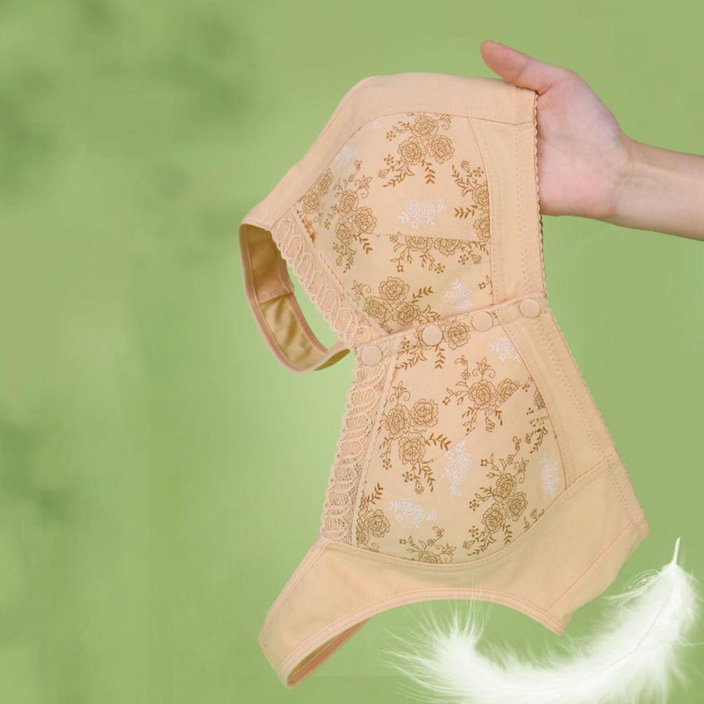 BH mit Vorderverschluss, hochelastisch, superweich, Schweißabsorption, Druck, kein Stahlring, BH, Büstenhalter für Damen