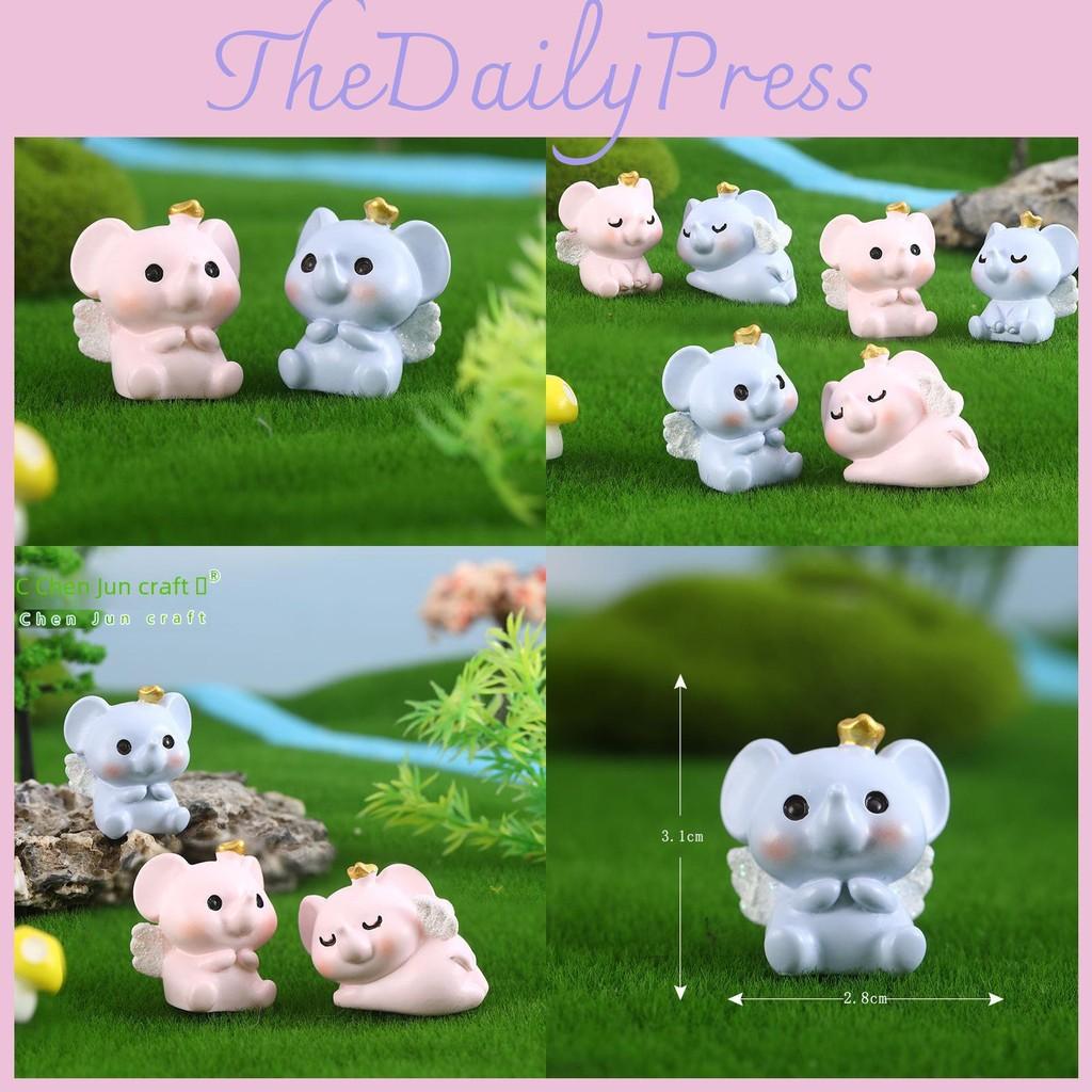 Decorative Cartoon Elephant Micro Landscape Resin Ornaments Handicrafts Desktop